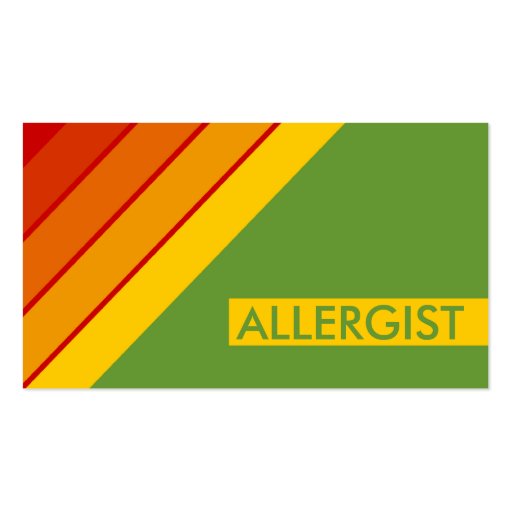 retro ALLERGIST Business Card Template (front side)