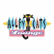 retro alley cats lounge sign photo sculptures