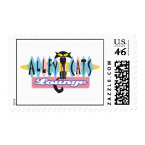 retro alley cats lounge sign stamps