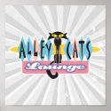 retro alley cats lounge sign