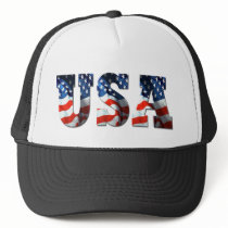 RETRO AMERICAN TRUCKER HAT - 3D USA Patriotic Cap