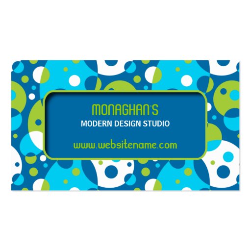 Retro and Fun Blue Business Cards