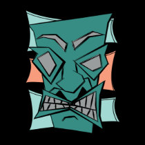 Retro Angular Tiki Mask Shirt