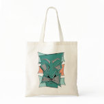 Retro Angular Tiki Mask Tote Bag