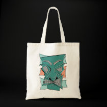 Retro Angular Tiki Mask Tote Bag