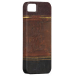 Retro Antique Book, faux leather bound brown iPhone 5 Covers