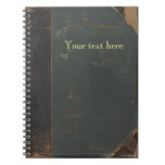 Retro antique canvas book cover, leather bound note books