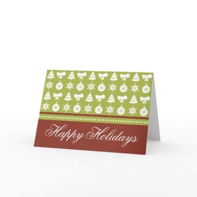 Retro Appeal Pattern Holiday Card by mariannegilliand