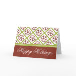 Retro Appeal Snowflake Pattern Holiday Card