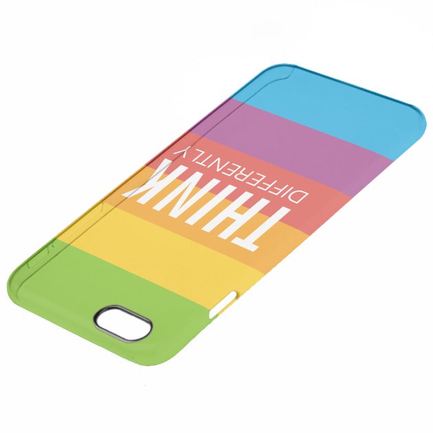 Retro Apple Colors Colorful Stripes Custom Quotes Uncommon Clearlyâ„¢ Deflector iPhone 6 Plus Case-3