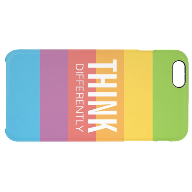 Retro Apple Colors Colorful Stripes Custom Quotes Uncommon Clearlyâ„¢ Deflector iPhone 6 Plus Case-5