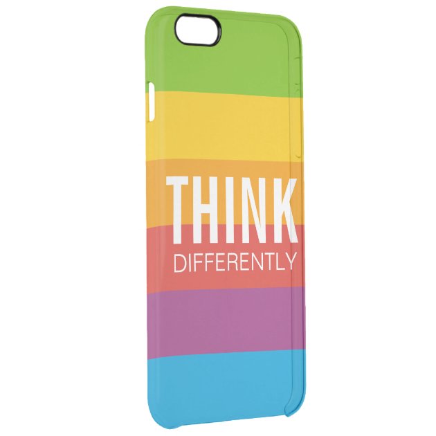 Retro Apple Colors Colorful Stripes Custom Quotes Uncommon Clearlyâ„¢ Deflector iPhone 6 Plus Case-2