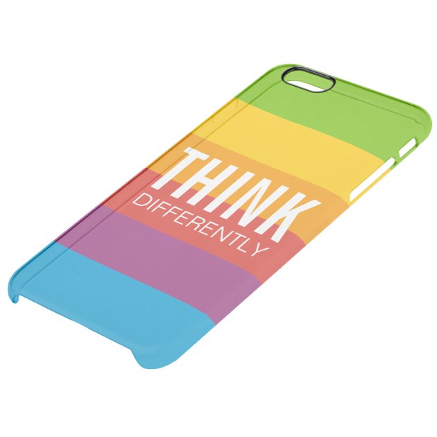 Retro Apple Colors Colorful Stripes Custom Quotes Uncommon Clearlyâ„¢ Deflector iPhone 6 Plus Case-4