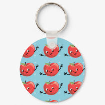 Retro Apple Guys keychains by JuJuGarden Retro Apple Guys keychains
