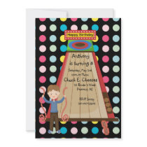 Retro Arcade Skee Ball Boys Birthday Invitation