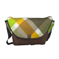 Retro Argyle Messenger Bag