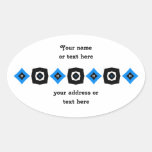 Retro art design to personalize sticker