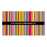 Retro art Striped Skinny Website Business Card