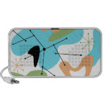 Retro Atomic 1950s Abstract Doodle Speaker