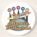 retro atomic billiards sign