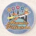 retro atomic billiards sign