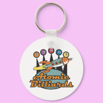 retro atomic billiards sign keychains