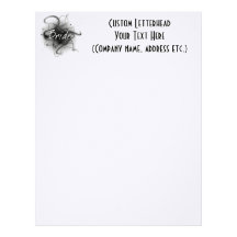Retro Atomic Bride - Black & White Custom Letterhead