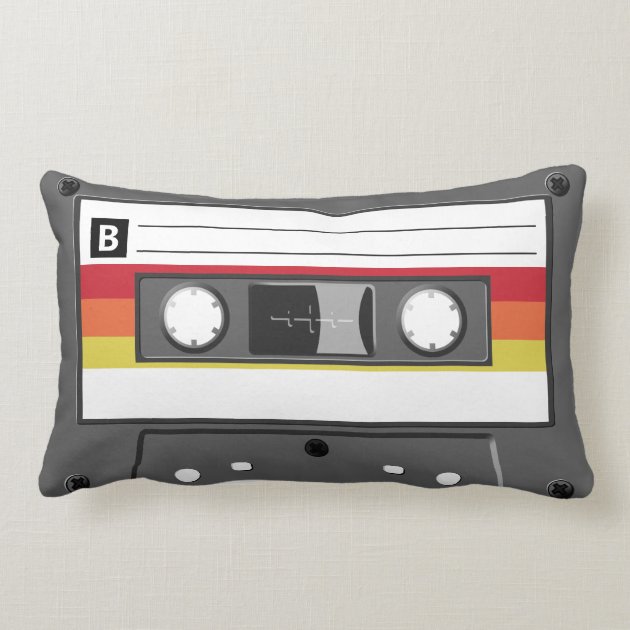 Retro Audio Cassette Tape Pillow