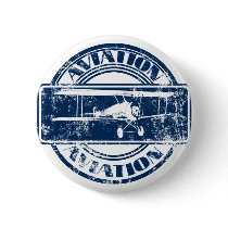 Retro Aviation Art Buttons