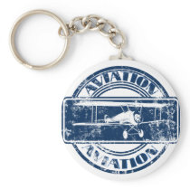 Retro Aviation Art Key Chains