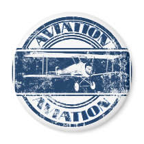 Retro Aviation Art Magnet