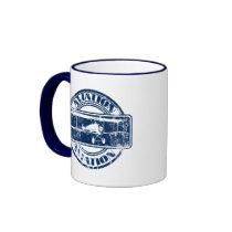 Retro Aviation Art Coffee Mugs