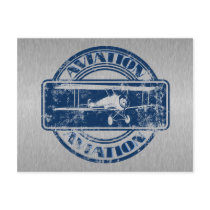 Retro Aviation Art Postcard