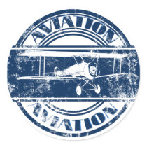 Retro Aviation Art Stickers