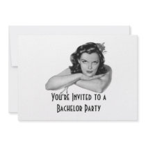 Retro Bachelor Party Invitation