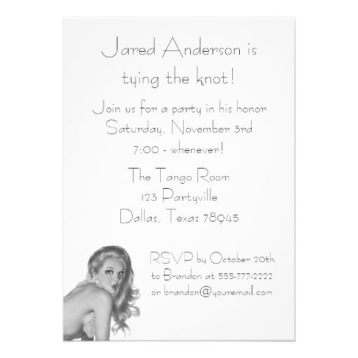 Retro Bachelor Party Invitation Template