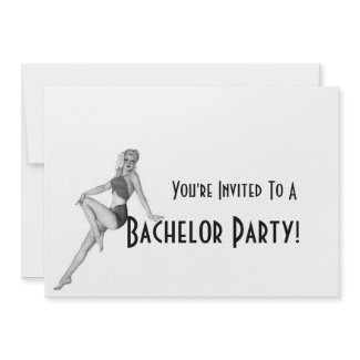 Retro Bachelor Party Invitations invitation