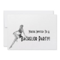 Retro Bachelor Party Invitations