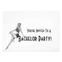Retro Bachelor Party Invitations