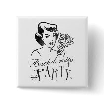 Retro Bachelorette Party buttons