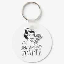 Retro Bachelorette Party keychains