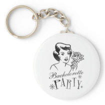 Retro Bachelorette Party keychains