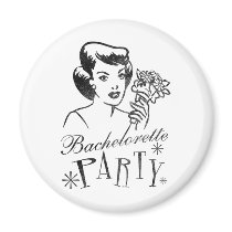 Retro Bachelorette Party magnets