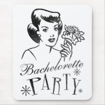 Retro Bachelorette Party mousepads