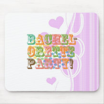 retro bachelorette party wedding bridal shower mouse pad