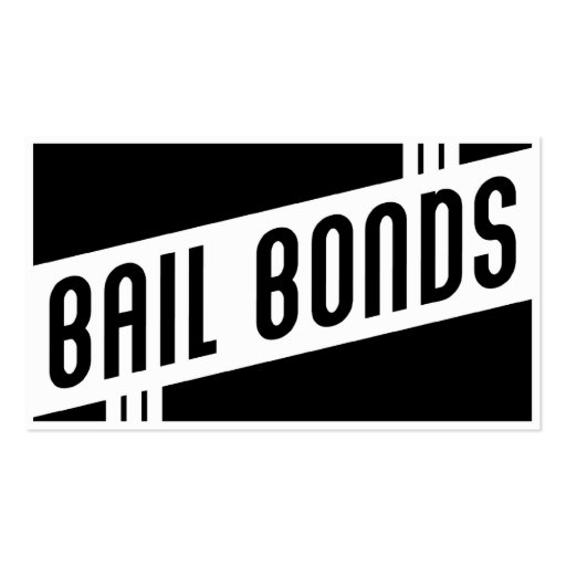 retro bail bonds business card (front side)