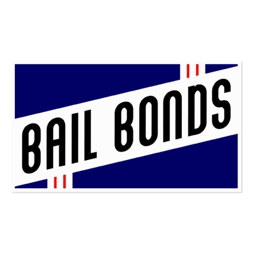 retro bail bonds business card template (front side)