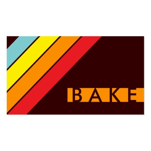 retro BAKE Business Card (front side)