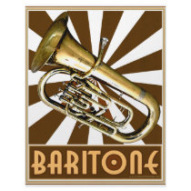 Retro Baritone Personalized Letterhead