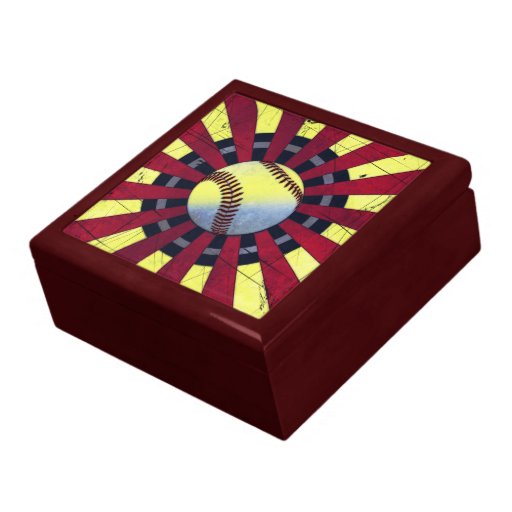 Retro Baseball Keepsake Jewelry Gift Box Zazzle